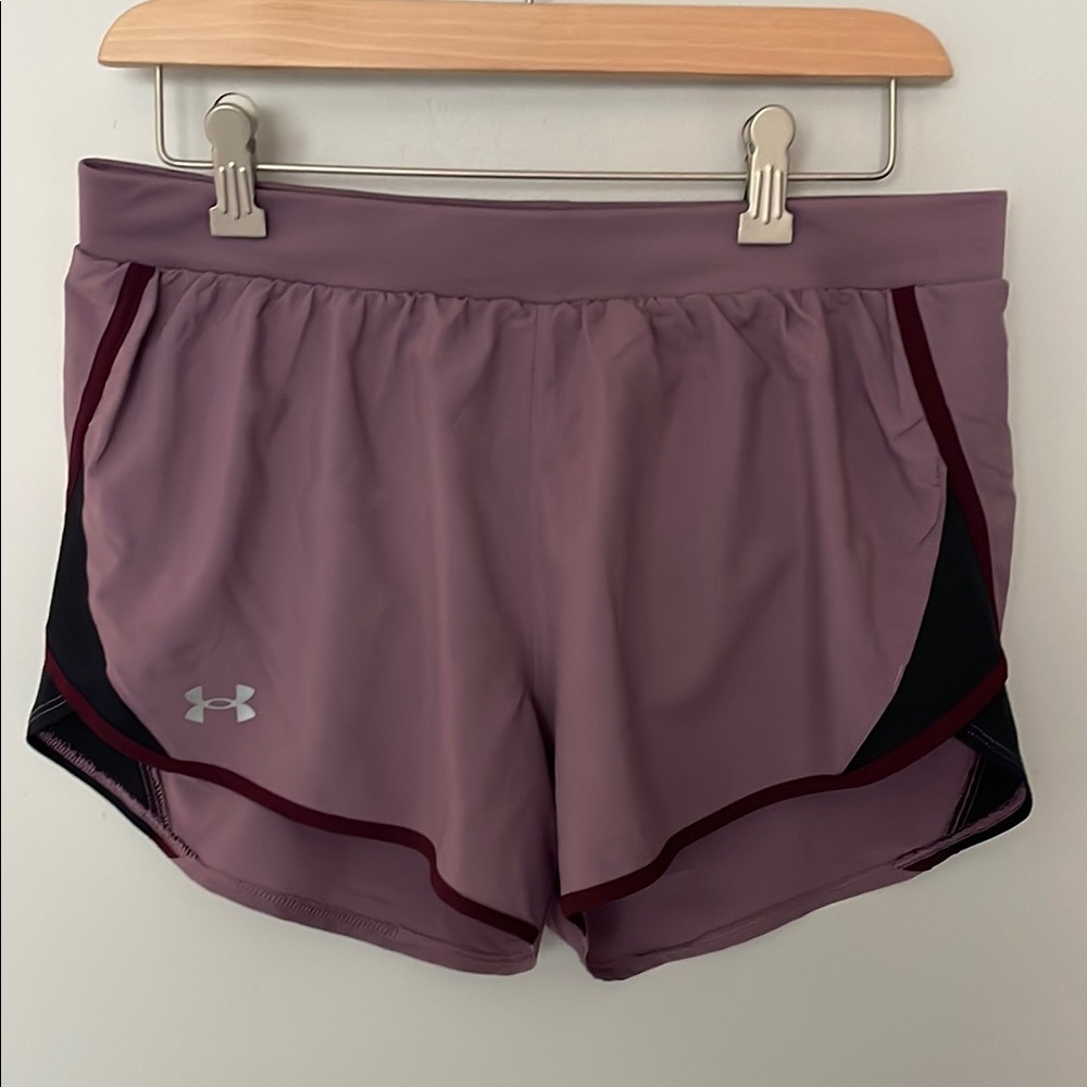 Medium Under Armour Women's Mauve Purple Athletic Shorts